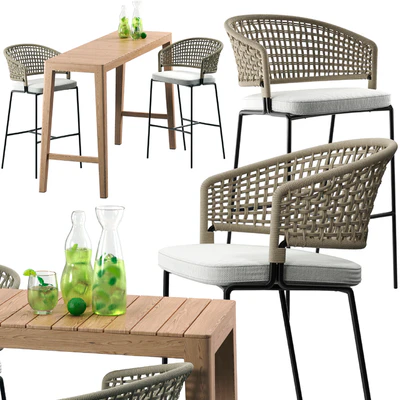 Tribu CTR Bar Chair set — Ver 1