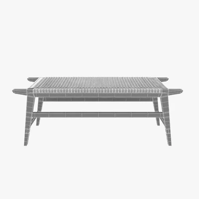 Mid Century Bench in solid walnut — Ver 3