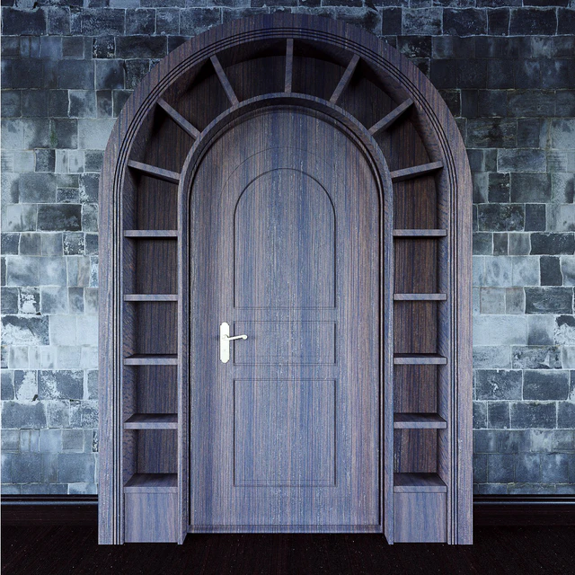Wooden arched doorway — Descargar