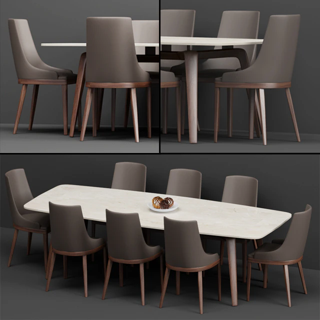 Table+chair set 005 (by Misuraemme) — Скачать