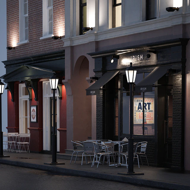 Evening facade for the background — Скачать