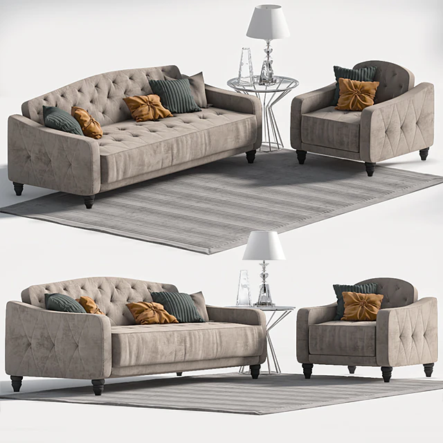 Novogratz Vintage Tufted Sofa Sleeper II — Descargar