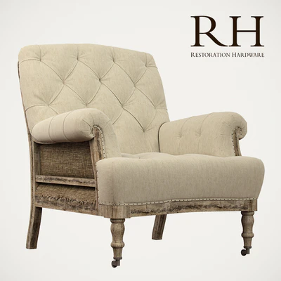 Napoleon deconstructed tufted roll armchair — Вид 1