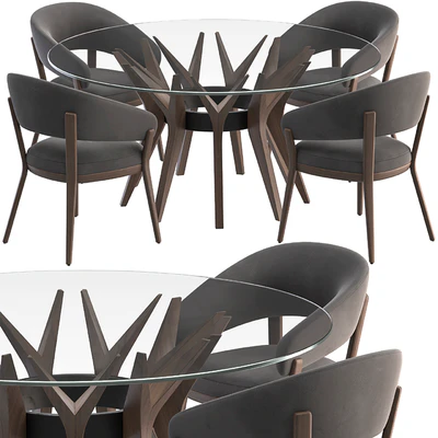 Table Aster and chair Ray set — Ver 1