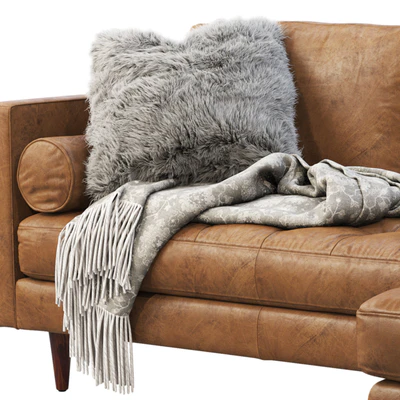 Joybird Briar Leather Sectional Sofa — View 3