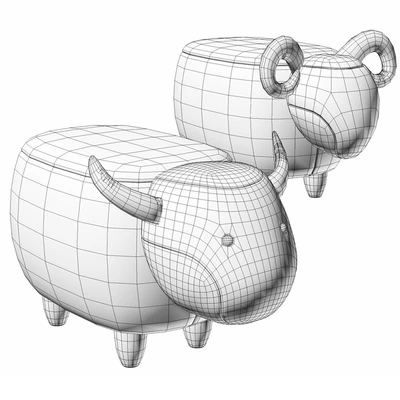 Plush Animal Pouf — Вид 4