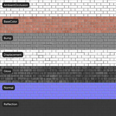smooth flemish bond brick wall texture — View 3