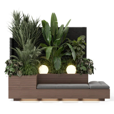 Backyard and Landscape Set Bush and Tree - Set 1411 — Ver 3