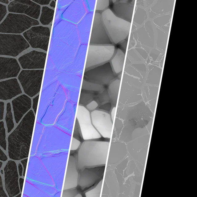 Pavement Materials 95- Sbsar Pbr 4k Seamless — Скачать