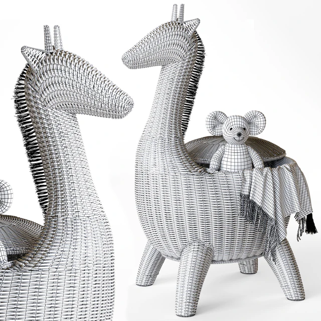 RATTAN ANIMAL BASKET GIRAFFE Restoration Hardware — Descargar