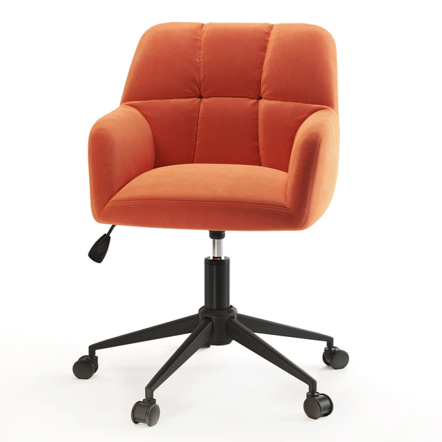 Office chair Elnor Velvet Orange — Descargar