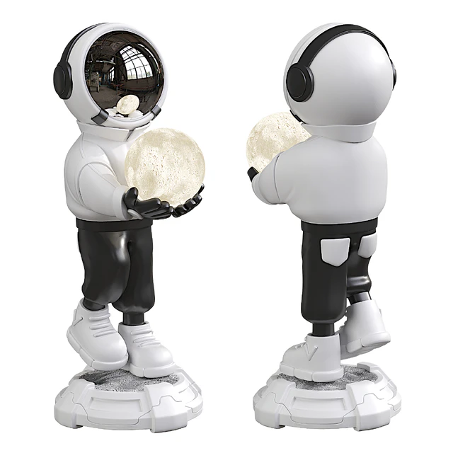 Sculpture Art Astronaut Statue Lamp — Descargar