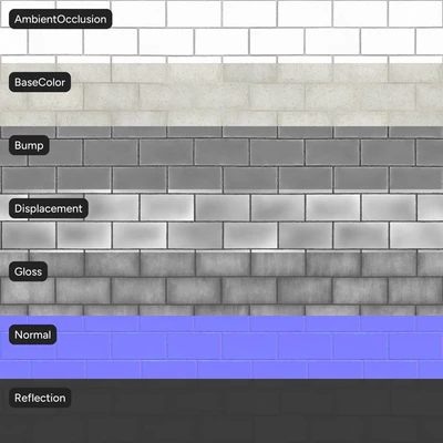 dragfaced running bond brick wall texture white — Вид 3