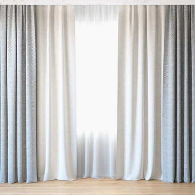 Curtains 32 | Curtains with tulle — Ver 1