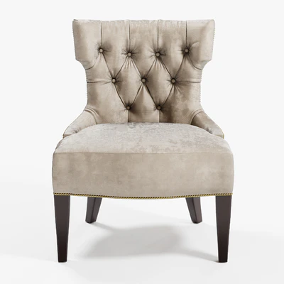 Baker TUFTED BACK LOUNGE CHAIR — Ver 2