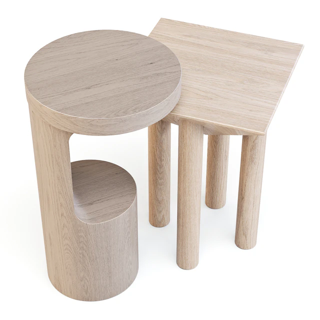 Crate and Barrel: Hout and Flora - Side Tables — Descargar