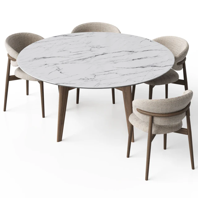 Стул Oleandro и стол Abrey circular от Calligaris — Скачать