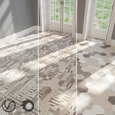 EQUIPE Hexatile/Cement/GEO Grey/GEO Sand/Black/Grey/Mink/Mud/Sand/White — Вид 1