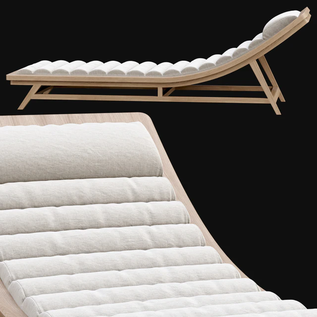 Wooden outdoor chaise lounge L15 / Деревянный шезлонг — Скачать
