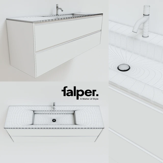 Раковина Falper Flat с тумбой Falper Viaveneto — Скачать