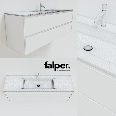 Раковина Falper Flat с тумбой Falper Viaveneto — Вид 2