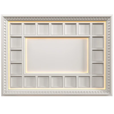 Кессонный потолок с подсветкой в классическом стиле.Modern coffered illuminated ceiling — Вид 1