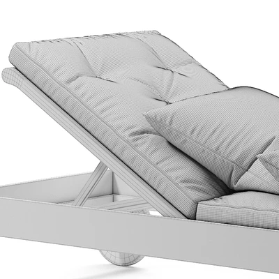 Pottery Barn Chatham FSC Mahogany Chaise Lounge with Wheels — Ver 4