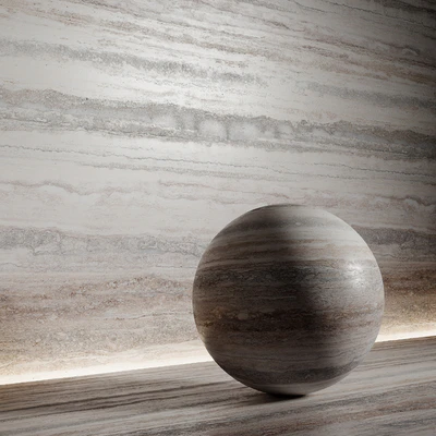 Stone material, travertine 6, pbr, seamless — View 1