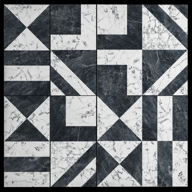 Kerama Marazzi Bianco Nero Lappated Ceramic Tiles — Descargar