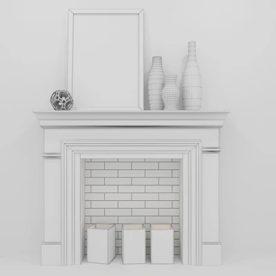 Fireplace with decor — Ver 2