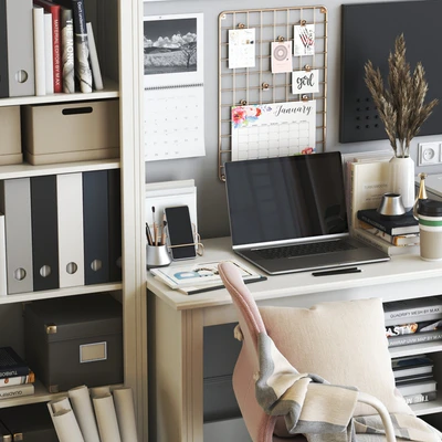 IKEA BRUSALI office workplace with LANGFJALL chair — Ver 2