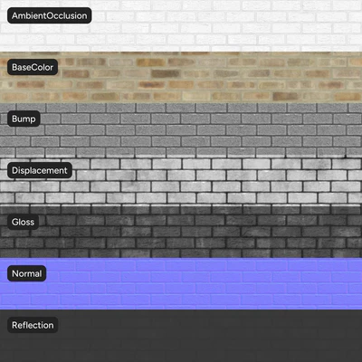 dragfaced running bond brick wall texture tan — Вид 2