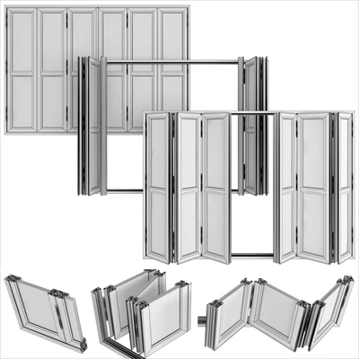 Складывающиеся витражные алюминиевые двери / Folding stained Glass Aluminum Doors — Вид 2