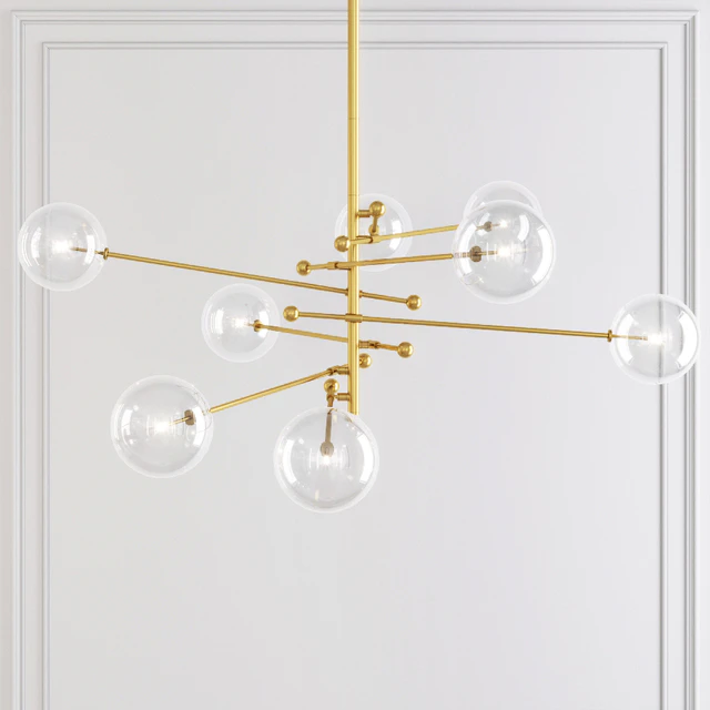 Restoration Hardware Glass Globe Mobile 8-ARM CHANDELIER 79 — Descargar
