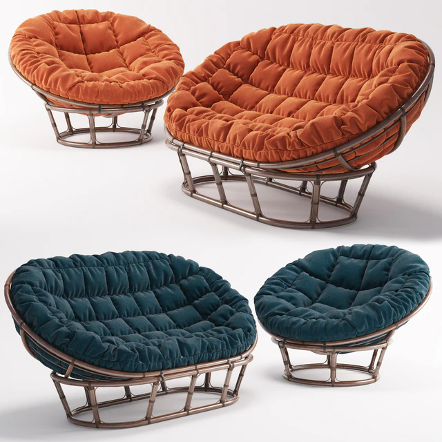 Rattan chair Papasan and Sofa Rattan Mamasan — Descargar