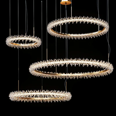 Collection Crystal ring luxury LED chandelier THERA SML XL — Ver 3
