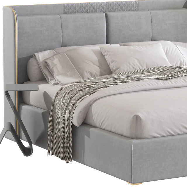 White Wingback Bed 102 — Скачать