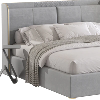 White Wingback Bed 102 — Вид 3