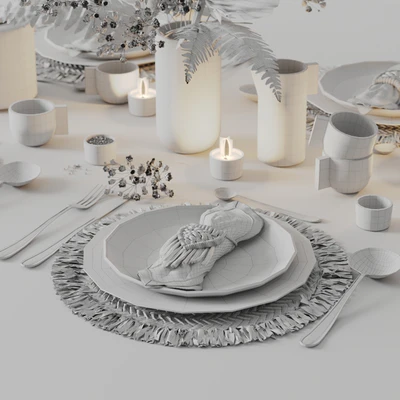 Table Set With Macrame and Dry Flowers — Вид 4
