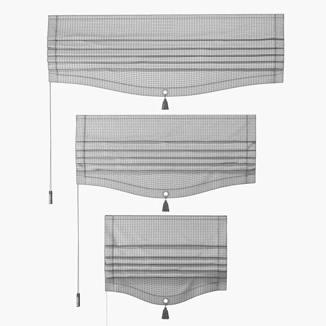 A set of Roman curtains ARISSA (beige velvet pacific) — Descargar