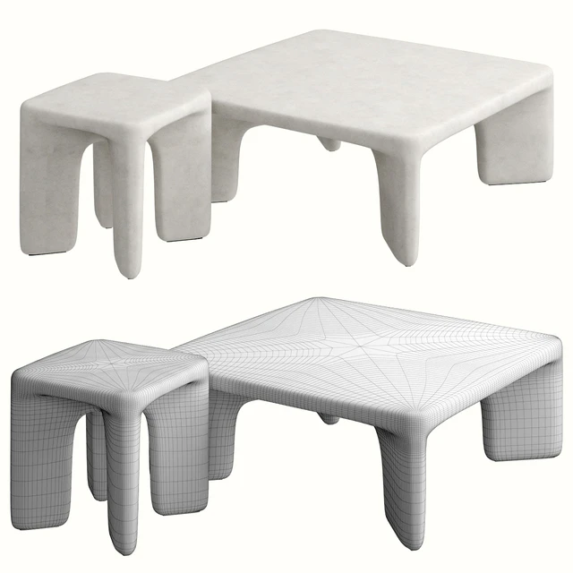 Contemporary Low Leg Concrete Tables — Скачать