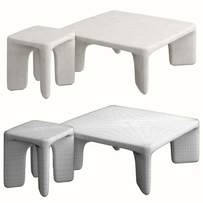 Contemporary Low Leg Concrete Tables — Вид 2