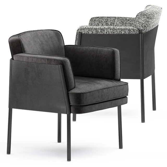SHELLEY DINING chair and WEDGE DINING Table by Minotti — Скачать