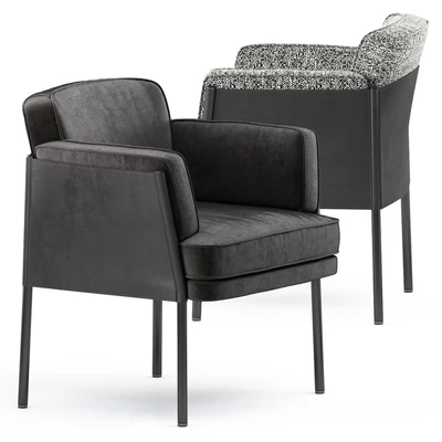 SHELLEY DINING chair and WEDGE DINING Table by Minotti — Вид 3