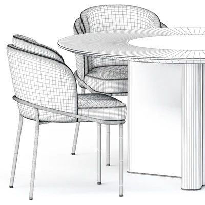 FIL NOIR chair and LOU Table by Minotti — Вид 4