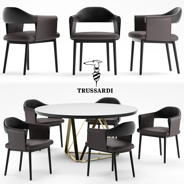 Table and chair Trussardi Casa Larzia Chair — Descargar