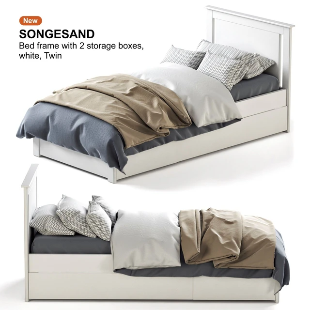 IKEA SONGESAND white bed — Descargar