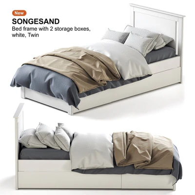 IKEA SONGESAND white bed — Ver 1