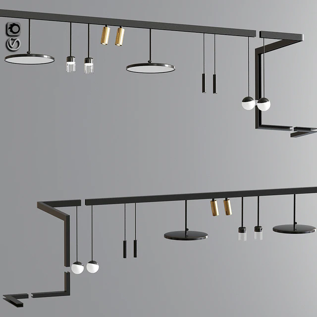 Custom Suspensions Modules Ceiling Track Light 03 — Descargar