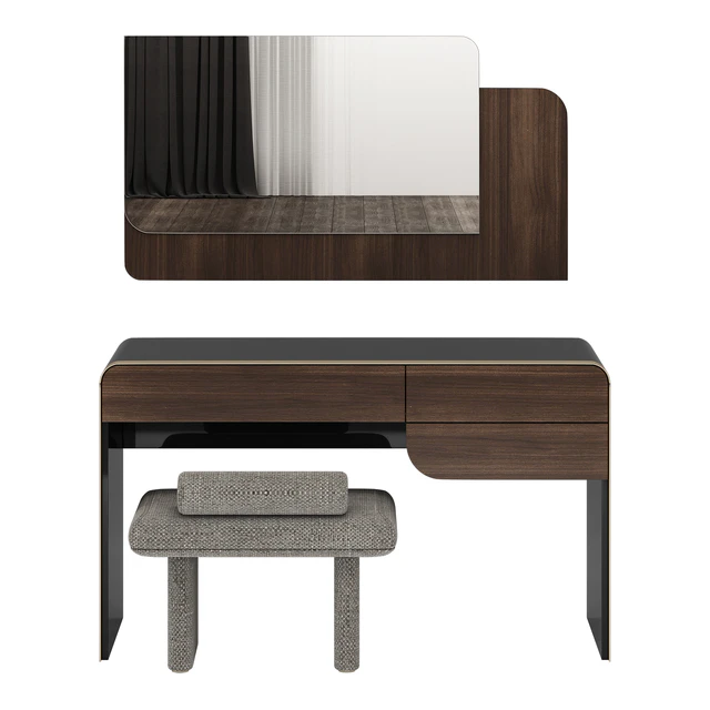 Turri SOUL Dressing Table with ZERO Pouf — Descargar